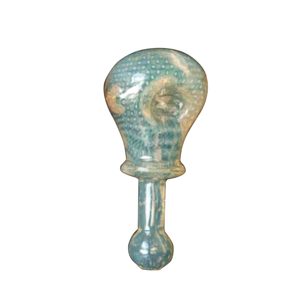 Bubble Rattle Glass Hand Pipes with Gold Fuming | 1 Carton, 250pcs