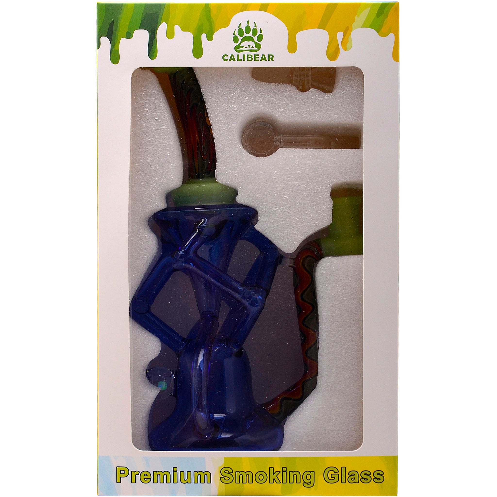 Wigwag Glass Dab Rig Glass Recycler with Encased Opal