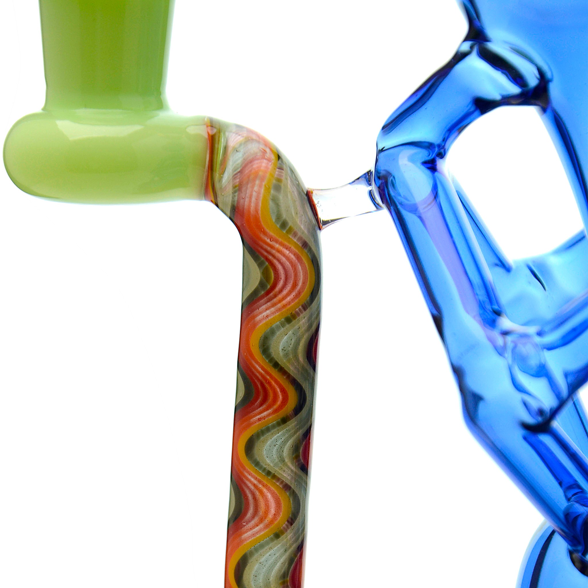 Wigwag Glass Dab Rig Glass Recycler with Encased Opal