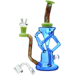 Wigwag Glass Dab Rig Glass Recycler with Encased Opal