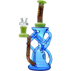 Wigwag Glass Dab Rig Glass Recycler with Encased Opal