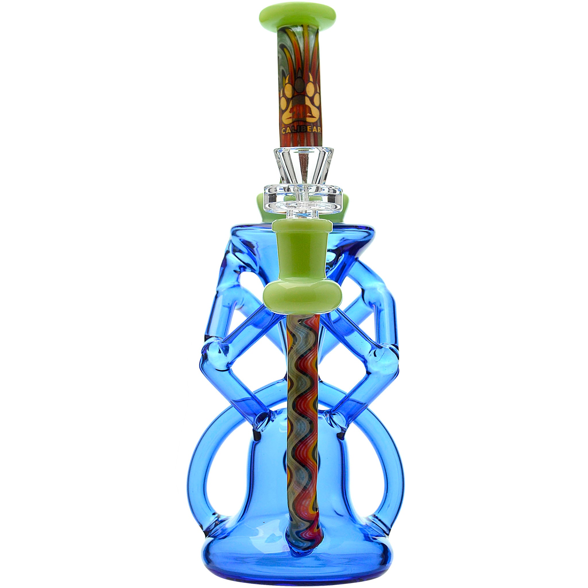 Wigwag Glass Dab Rig Glass Recycler with Encased Opal