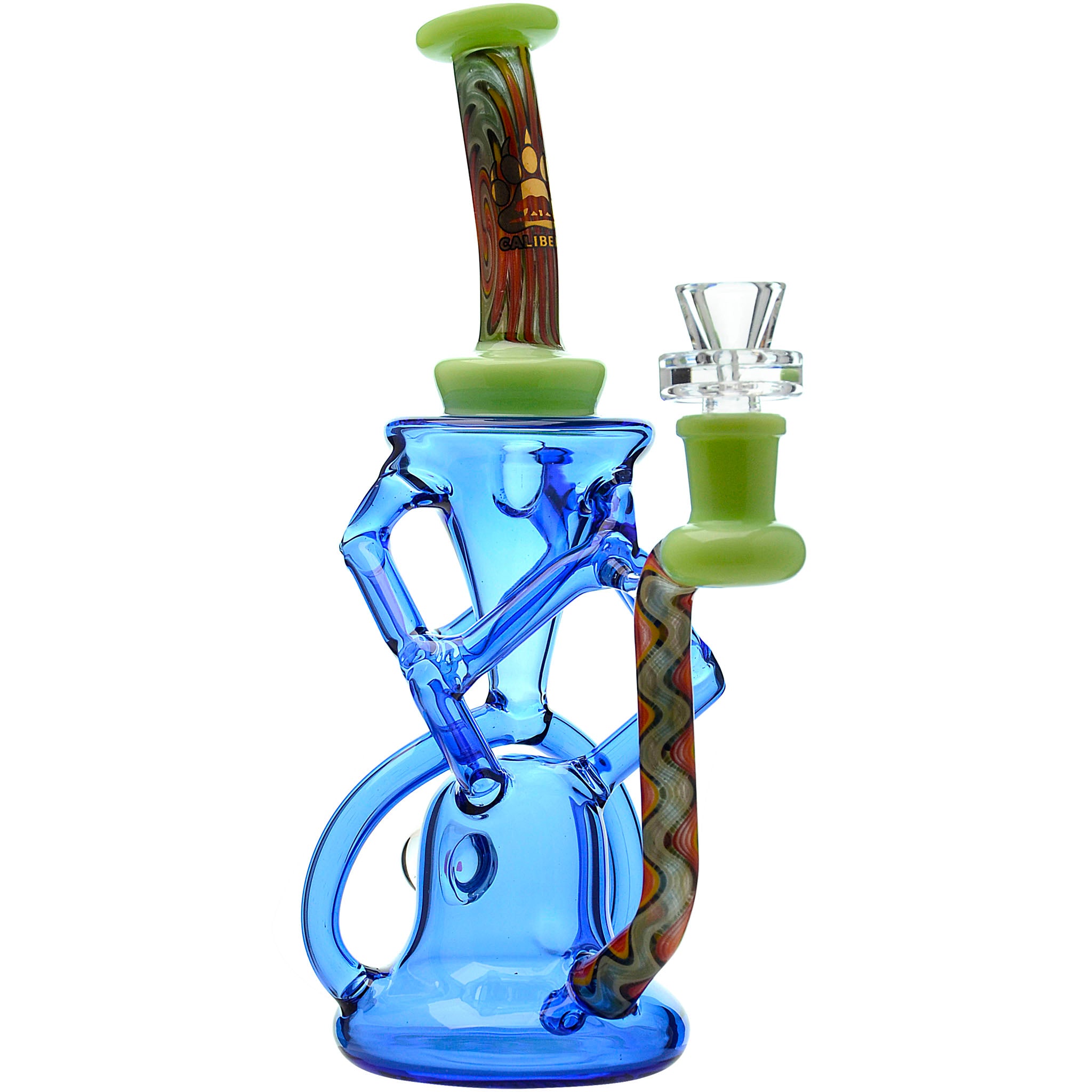 Wigwag Glass Dab Rig Glass Recycler with Encased Opal