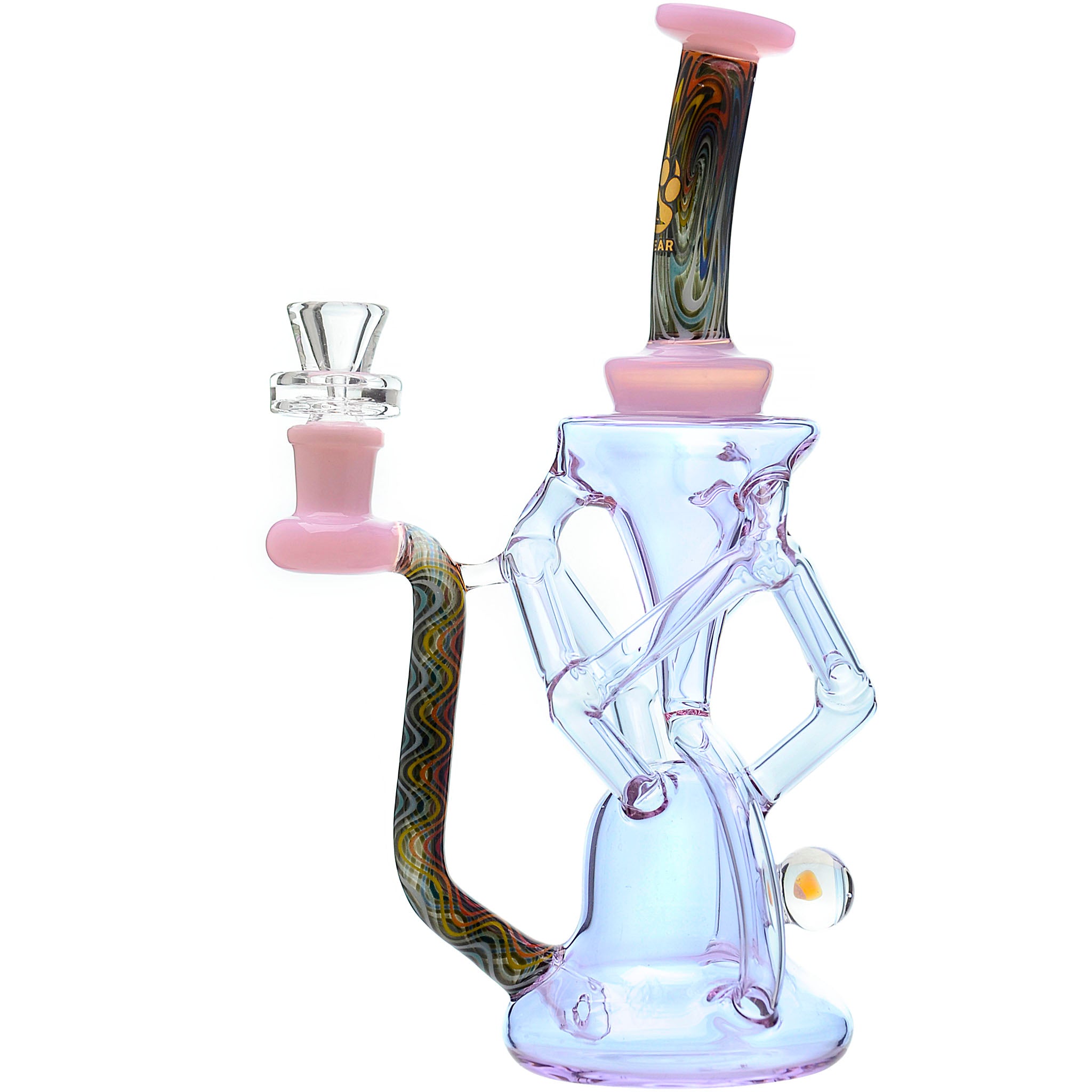 Wigwag Glass Dab Rig Glass Recycler with Encased Opal