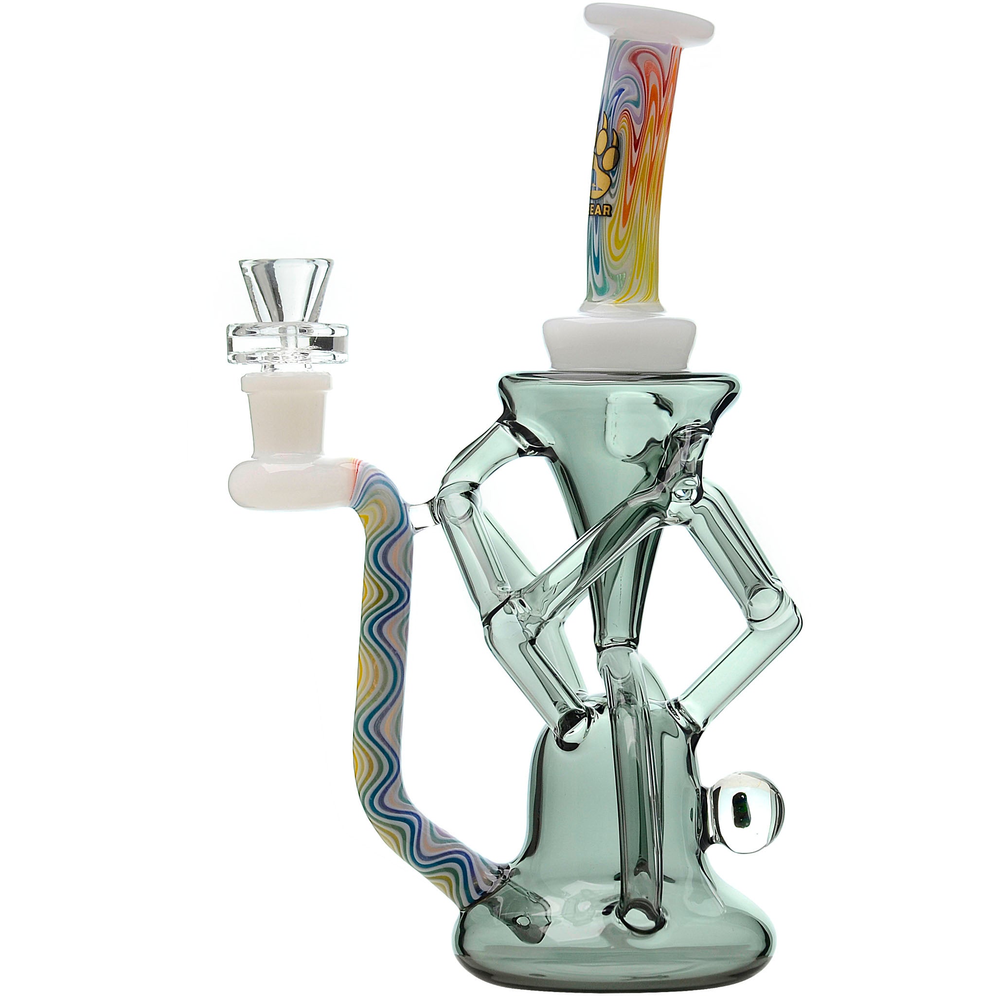 Wigwag Glass Dab Rig Glass Recycler with Encased Opal