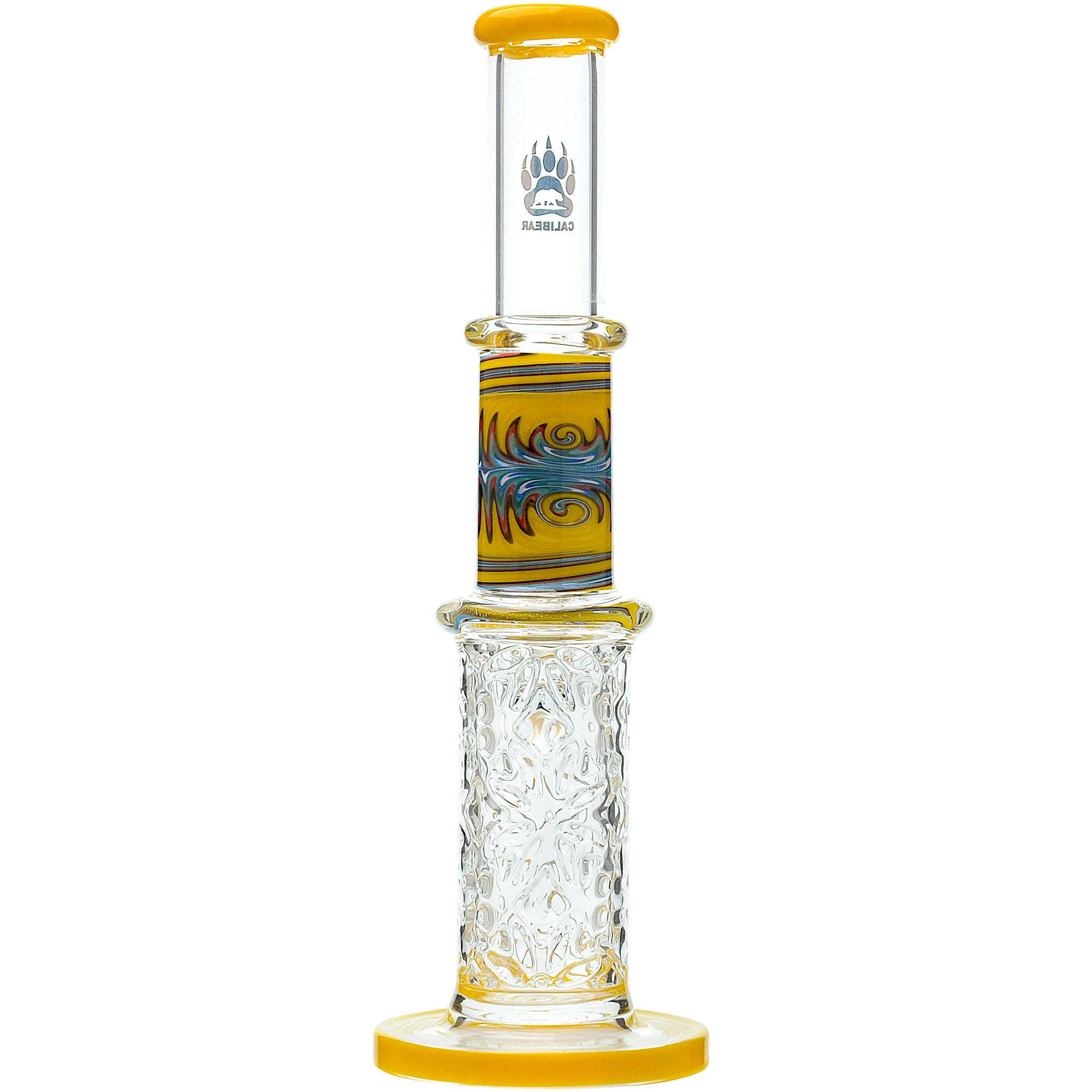 Wigwag Wall Perc Glass Bong Glass Water Pipe with Encased Opal