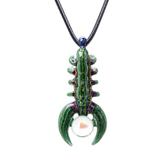 Scorpion Inspired Glass Pendant Necklace