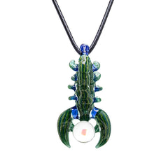 Scorpion Inspired Glass Pendant Necklace