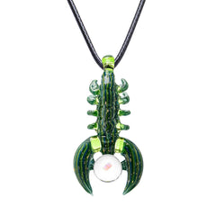 Scorpion Inspired Glass Pendant Necklace