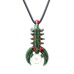 Scorpion Inspired Glass Pendant Necklace