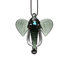 ELEPHANT INSPIRED GLASS PENDANT NECKLACE