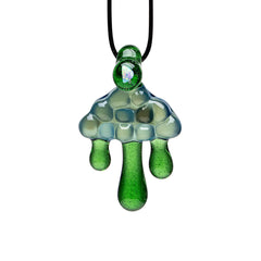 CLOUD INSPIRED GLASS PENDANT NECKLACE - OPAL EMBEDDED