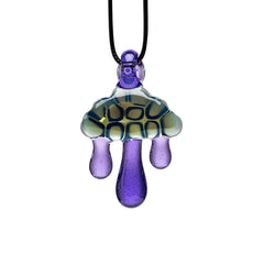 CLOUD INSPIRED GLASS PENDANT NECKLACE - EMERALD EMBEDDED